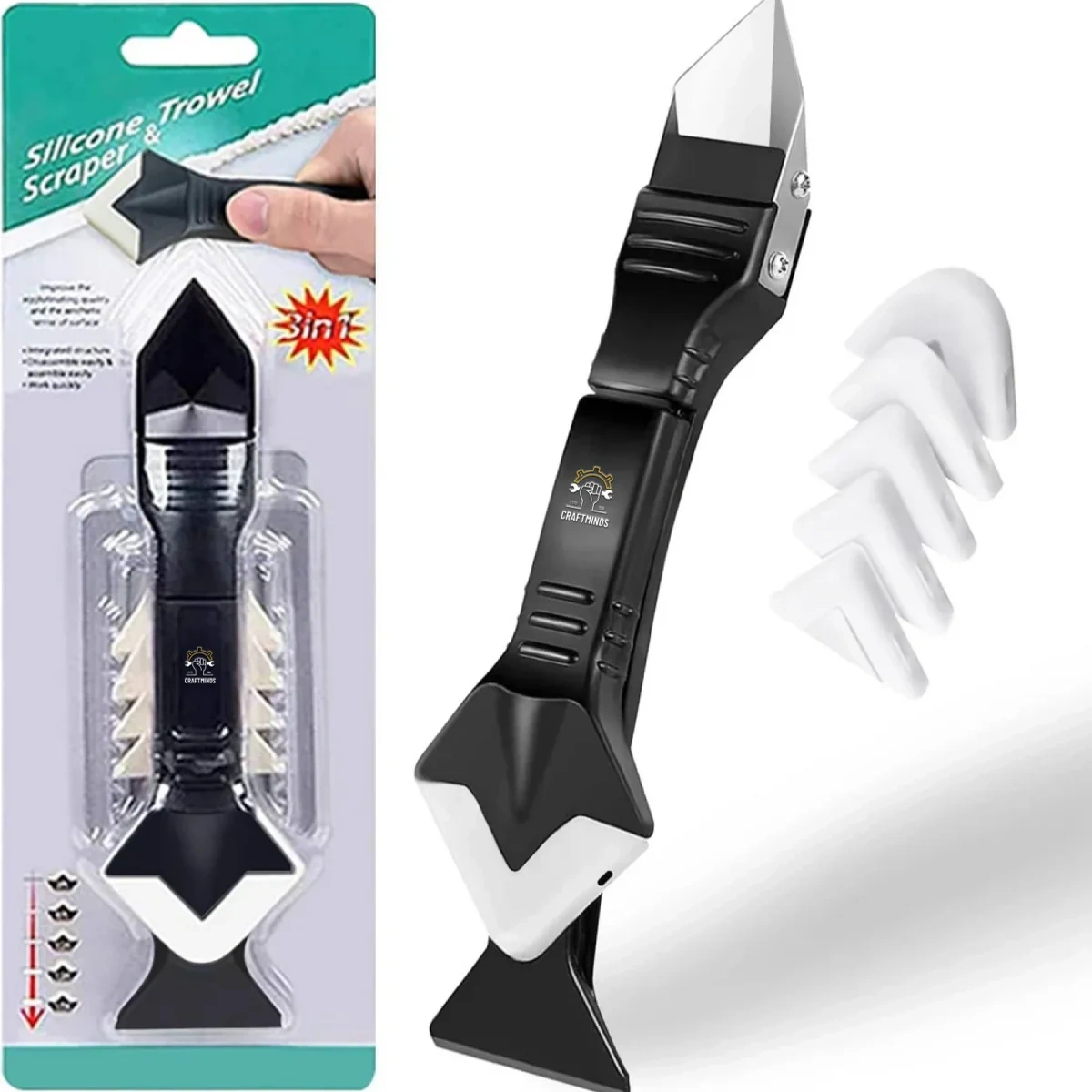 🔥Hot Seller | Low Stock Alert🔥 3-in-1 Stainless Steel Caulking Tool Set