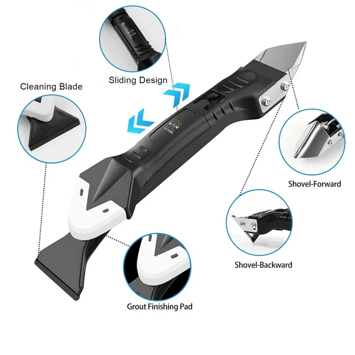 🔥Hot Seller | Low Stock Alert🔥 3-in-1 Stainless Steel Caulking Tool Set