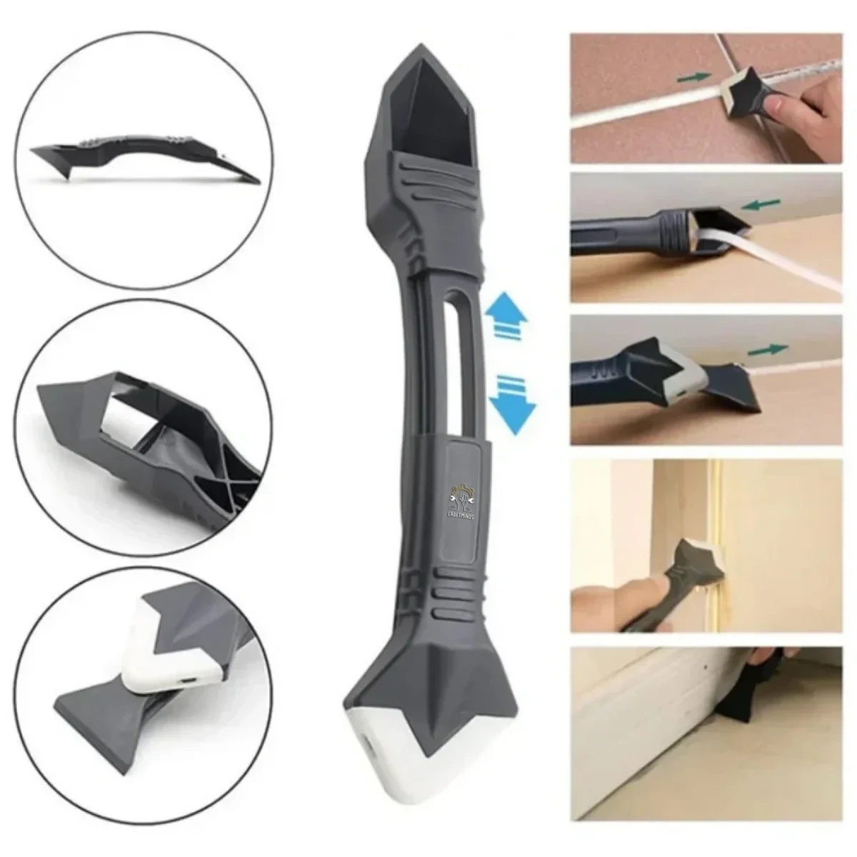 🔥Hot Seller | Low Stock Alert🔥 3-in-1 Stainless Steel Caulking Tool Set