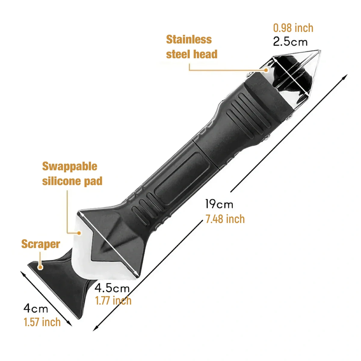 🔥Hot Seller | Low Stock Alert🔥 3-in-1 Stainless Steel Caulking Tool Set