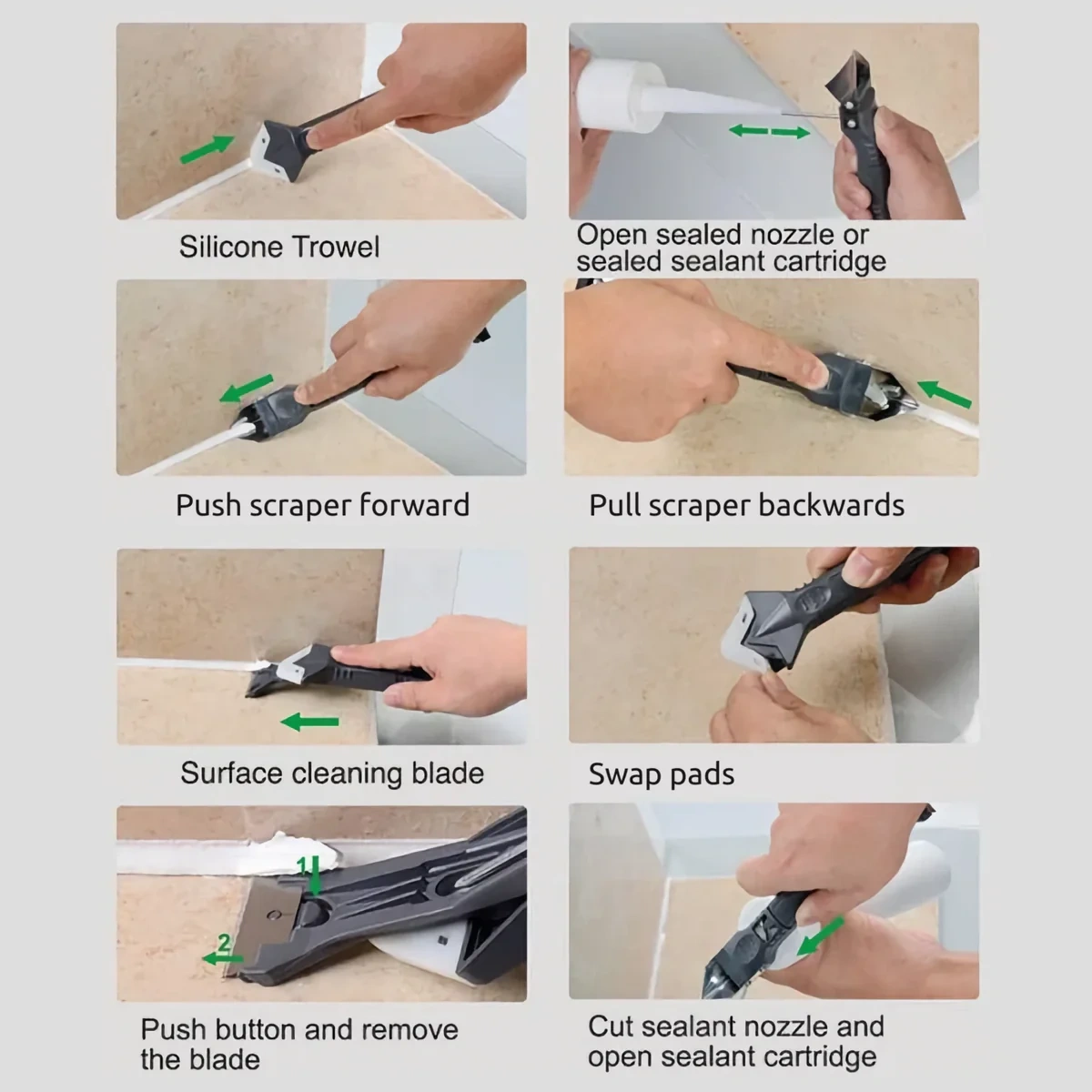 🔥Hot Seller | Low Stock Alert🔥 3-in-1 Stainless Steel Caulking Tool Set