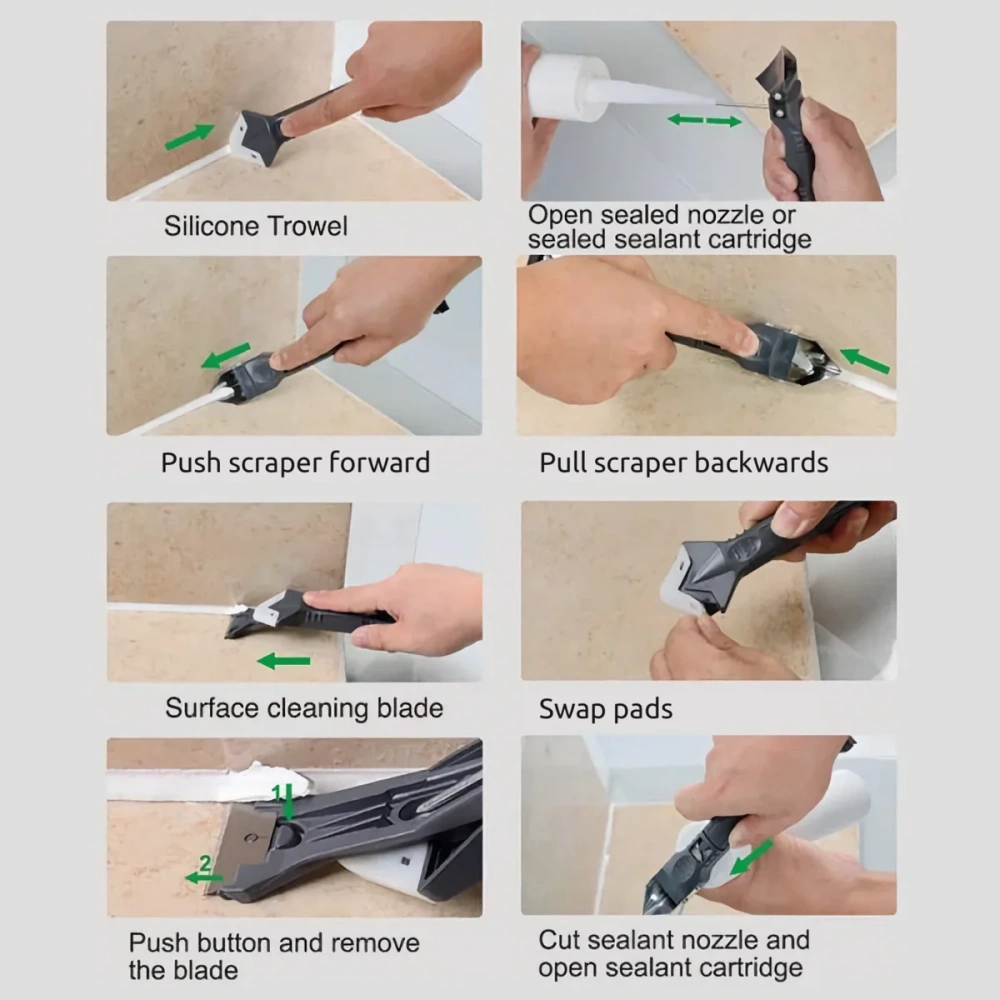 🔥Hot Seller | Low Stock Alert🔥 3-in-1 Stainless Steel Caulking Tool Set