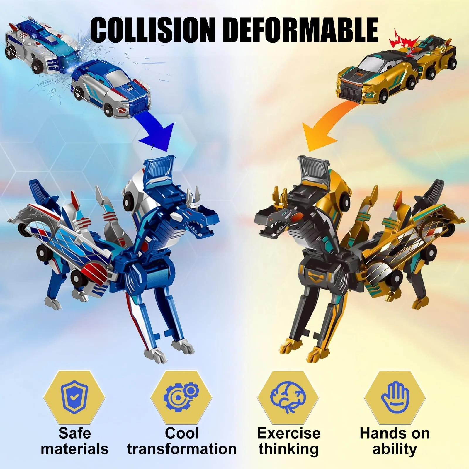 2026 New product 💥 Collision Transforming Dinosaur Car Toy 3706234 Sale price