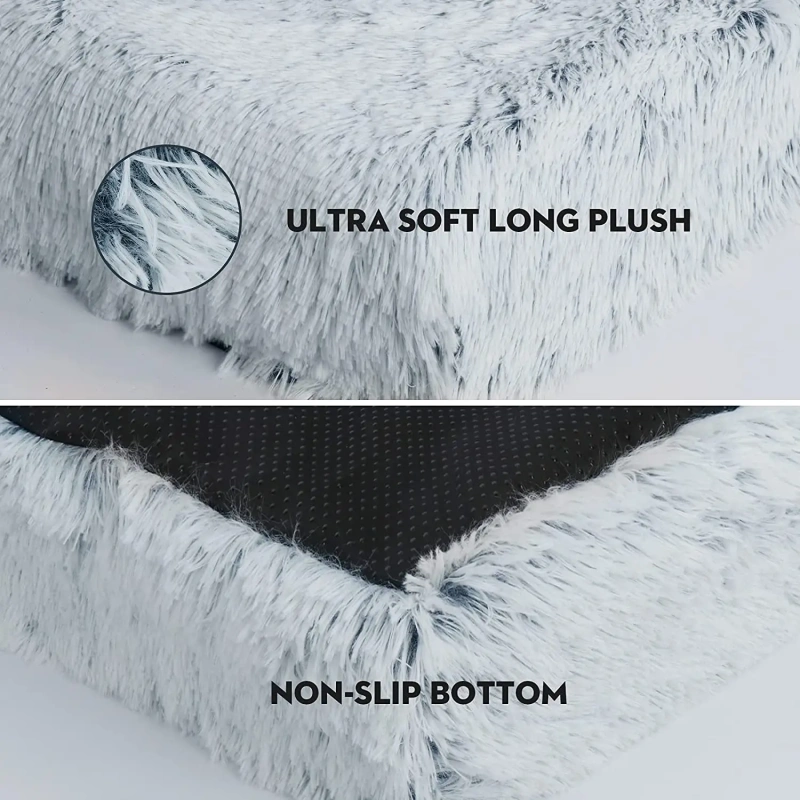 2022 New Design Plush Dog Cushion Beds Eco Friendly Calming Mat Orthopedic Memory Foam Dog Plush Pillow