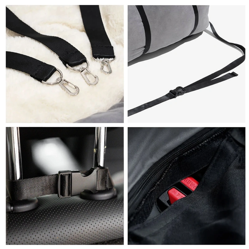 Travel Bolster Safety Large Dog Car Seat Bed for Cat Luxury Dog Beds Pet Backseat Cover Pet Seat Designer Dog Products