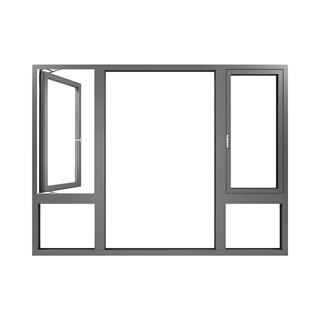Modern design Aluminum outward opening windows
