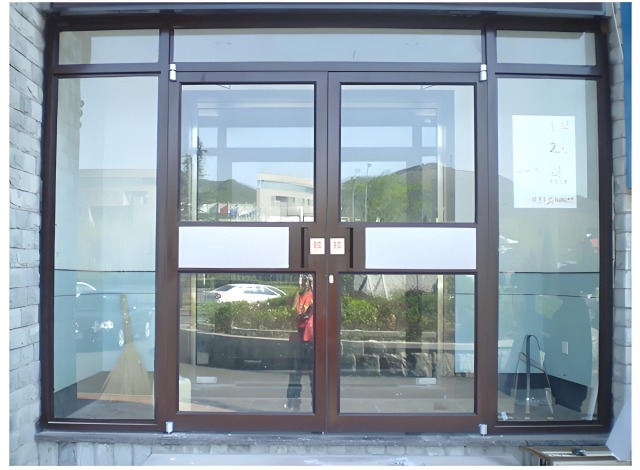 KFC Door Aluminum Metal Framed Glass with Modern Design
