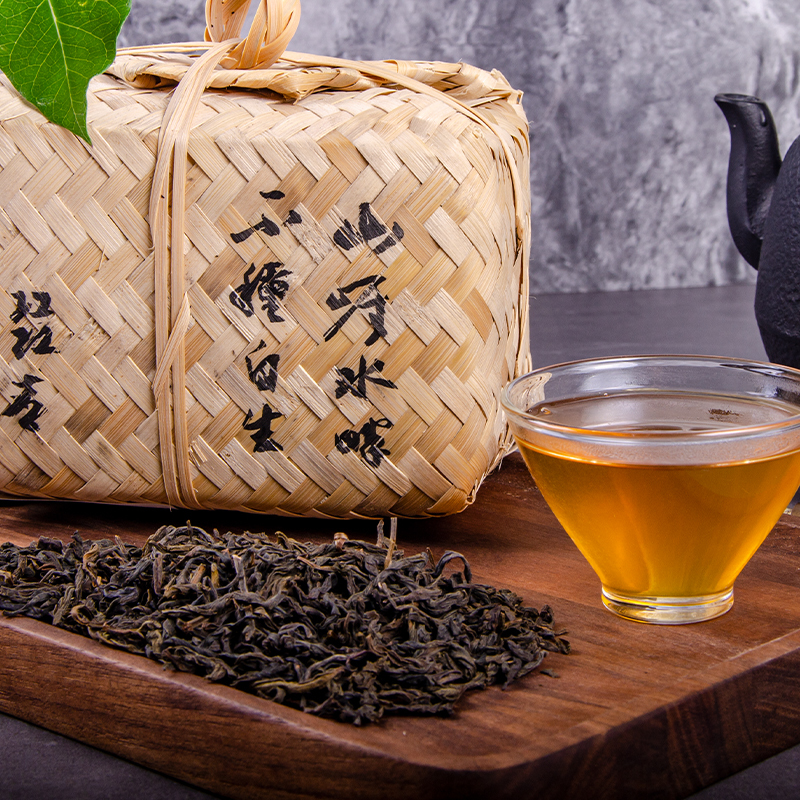 Anhua Dark Tea | Tianjian 2018 | 5-Year Aged | Traditional Handcraft Bamboo Basket Packaging | 500g