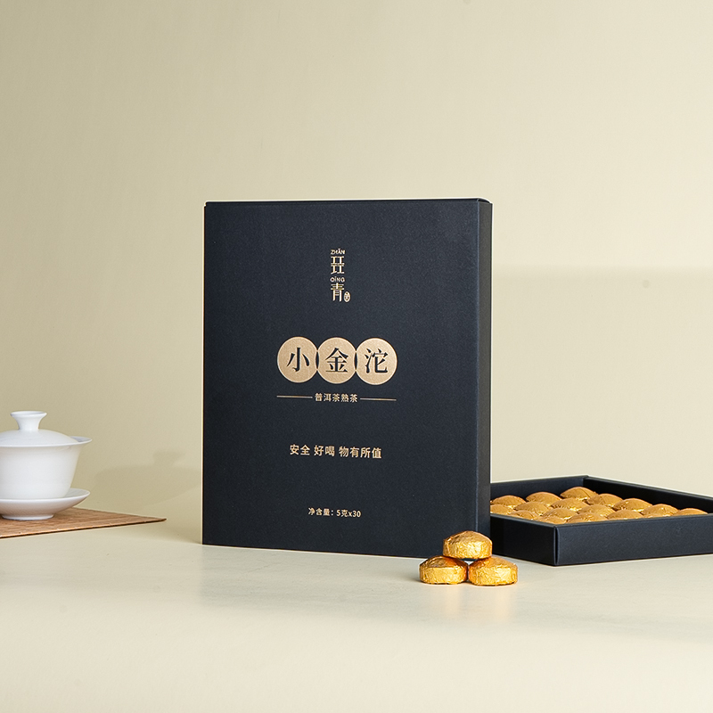 Pu'er Ripe Mini Golden Tuo Tea | 150g (30 pieces)| Portable Pack | Rice Soup Aroma | Brown Sugar Fragrance | Smooth and Sweet
