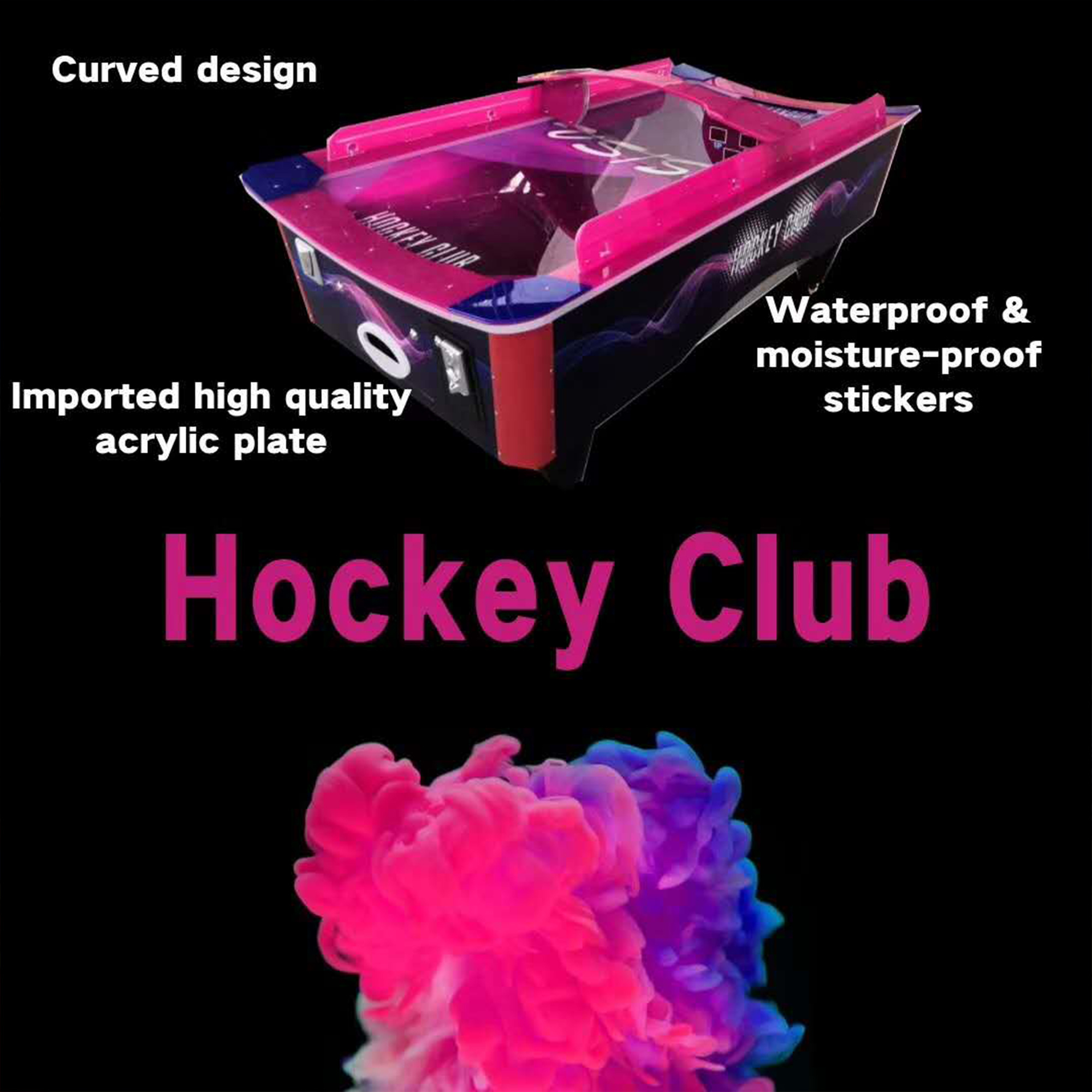 Arcade Amusement Curved Air Hockey Table Coin-Operated Indoor Sport Game Machine with Beautiful Lighting,Arcade Machines For Sale From China Manufacturer - Raisefun