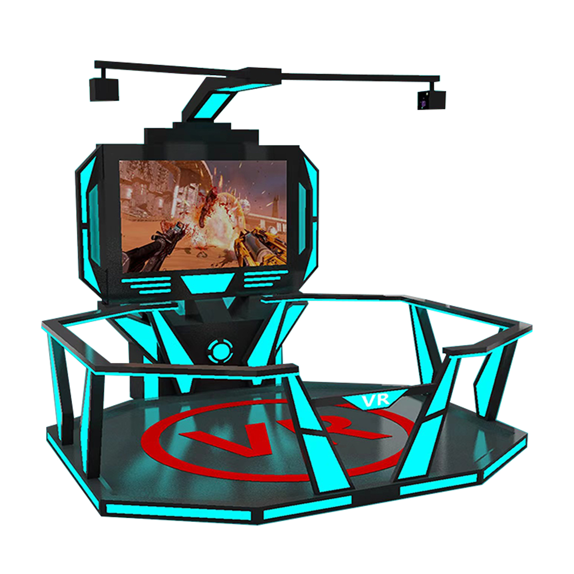VR Simulator Classic Black Octagonal Platform Virtual Reality Games Machine,Arcade Machines For Sale From China Manufacturer - Raisefun