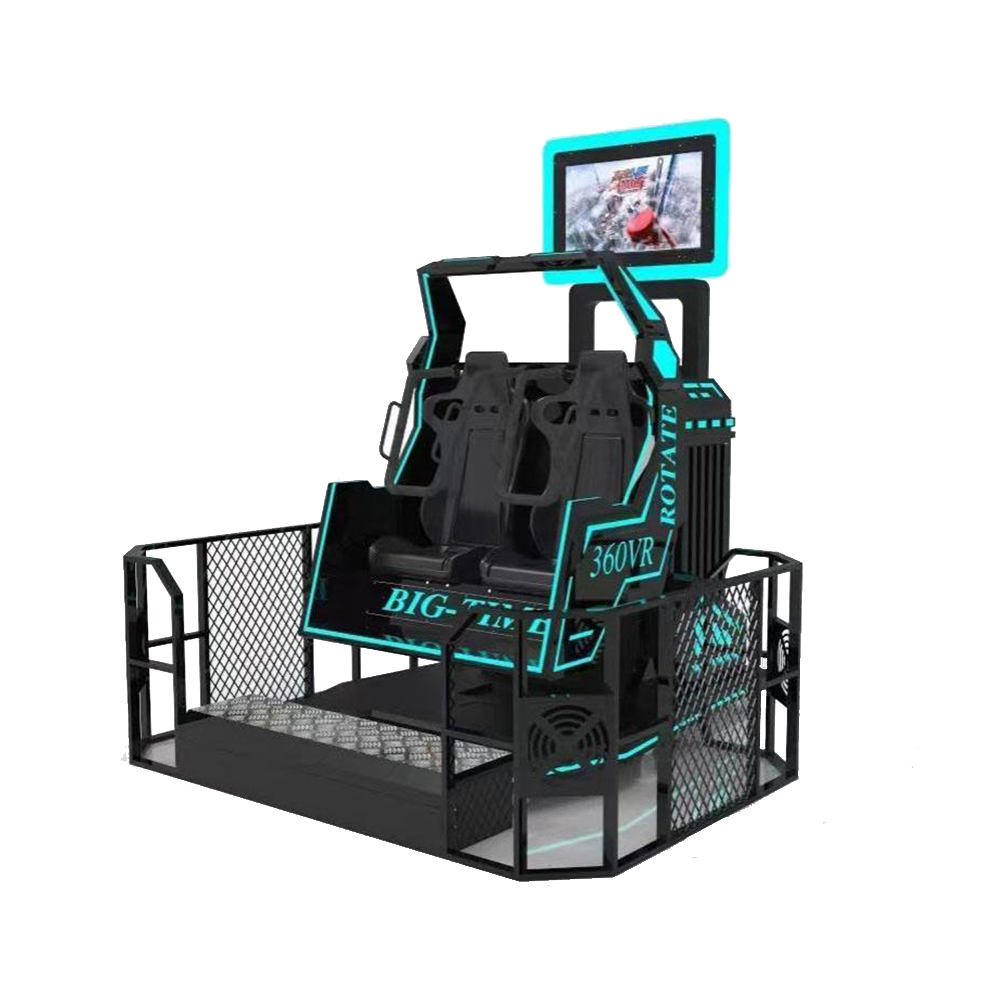 VR Simulator 360 Rotate Double Seats Virtual Reality Immersive