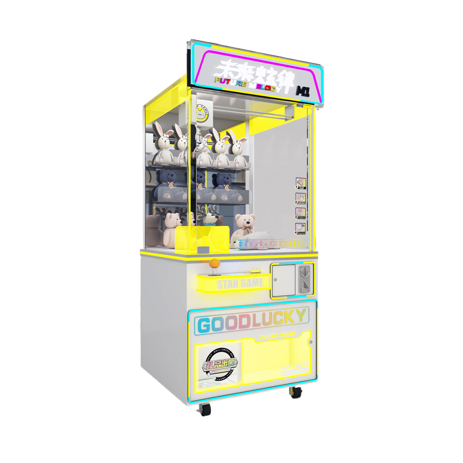 Toy Claw Machine Future Melody M1 Coin Operated Custom Arcade Machine Multiple IP Optional,Arcade Machines For Sale From China Manufacturer - Raisefun