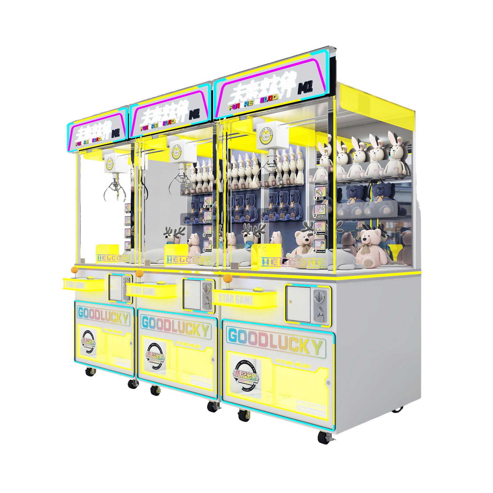 Toy Claw Machine Future Melody M1 Coin Operated Custom Arcade Machine Multiple IP Optional,Arcade Machines For Sale From China Manufacturer - Raisefun