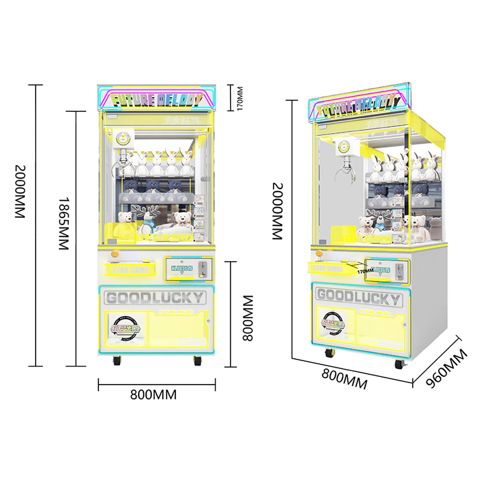 Toy Claw Machine Future Melody Coin Operated Custom Arcade Machine Multiple Colors Optional,Arcade Machines For Sale From China Manufacturer - Raisefun