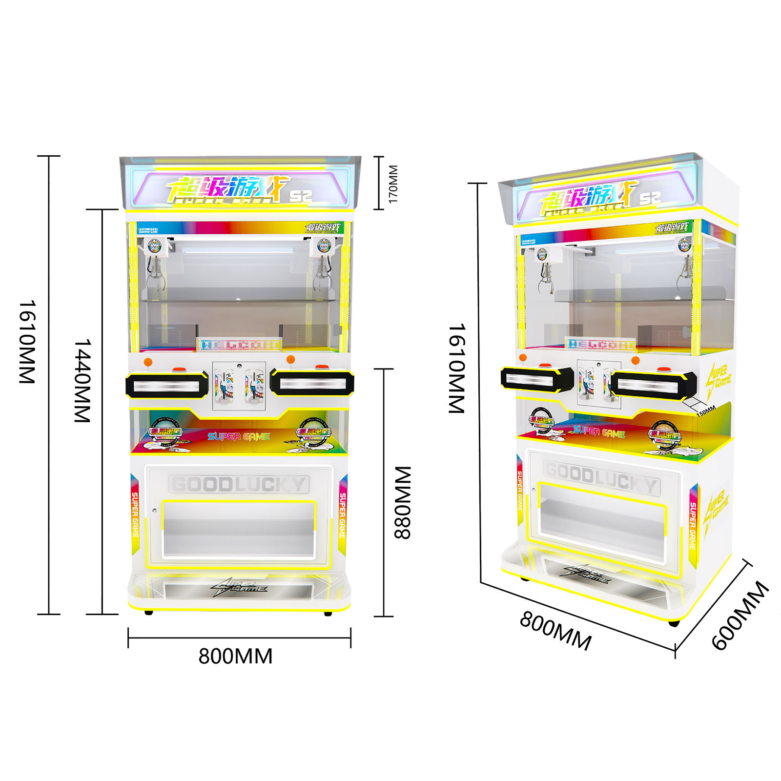 Mini Claw Machine Super Games S2 Coin Operated Custom Arcade Machine with Transparent Display Cabinet,Arcade Machines For Sale From China Manufacturer - Raisefun