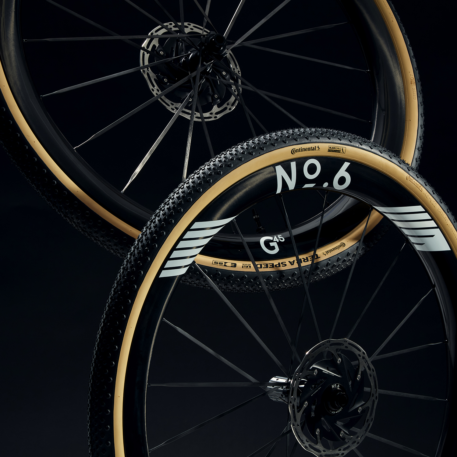 NO.6 G45 AERO GRAVEL RACING UD CARBON SPOKE WHEELSET