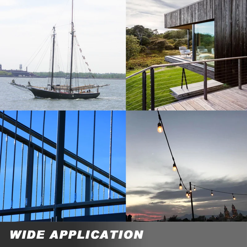 HONYTA 250FT 304 Stainless Steel Cable, Stainless Steel Decking Railing 3/16 inch with 7 x 19 Strand Construction, 3700lbs Breaking Strength for Rail, Deck, Clothesline and DIY Balustrade