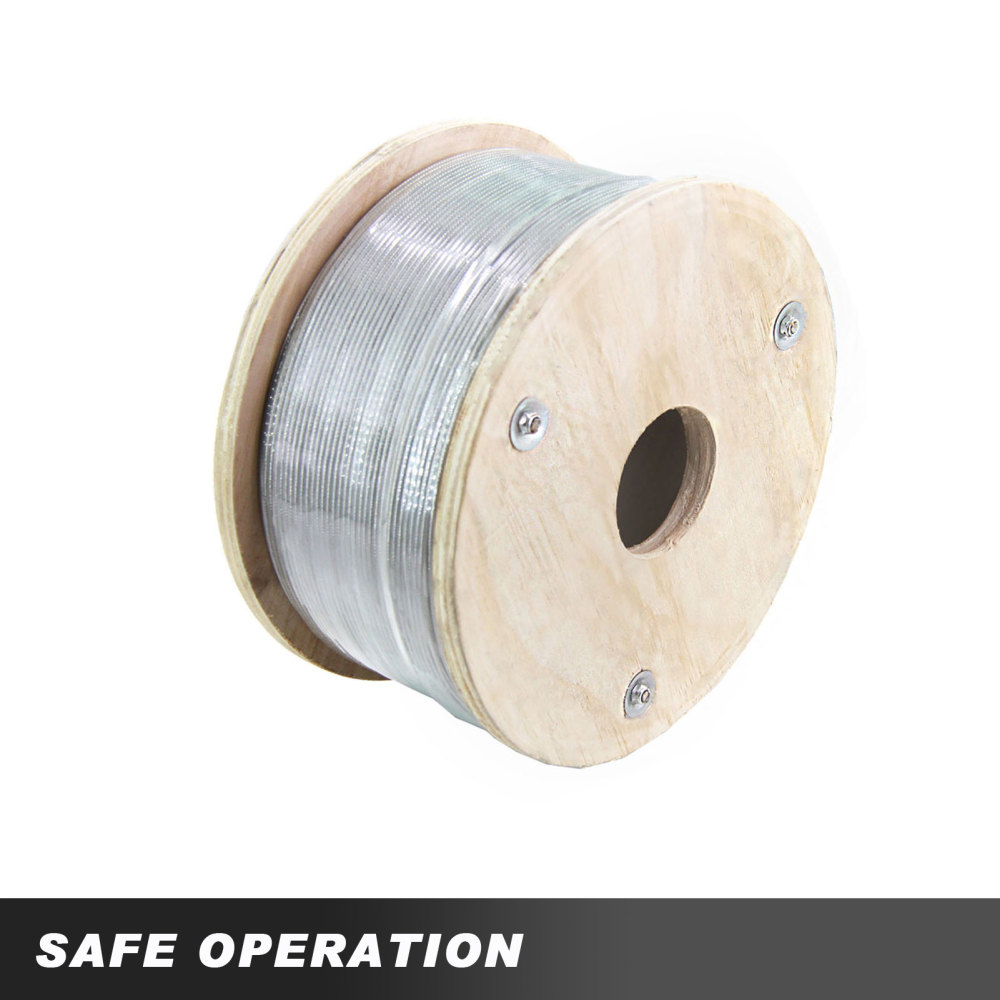 HONYTA 3/16 Inch 316 Stainless Steel Cable 500ft Length 1 x 19 Strands Construction Aircraft Cable 4270lbs Breaking Strength for Steel Wire Cable