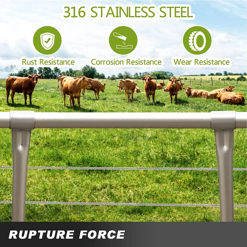 HONYTA 3/16 Inch 316 Stainless Steel Cable 500ft Length 1 x 19 Strands Construction Aircraft Cable 4270lbs Breaking Strength for Steel Wire Cable