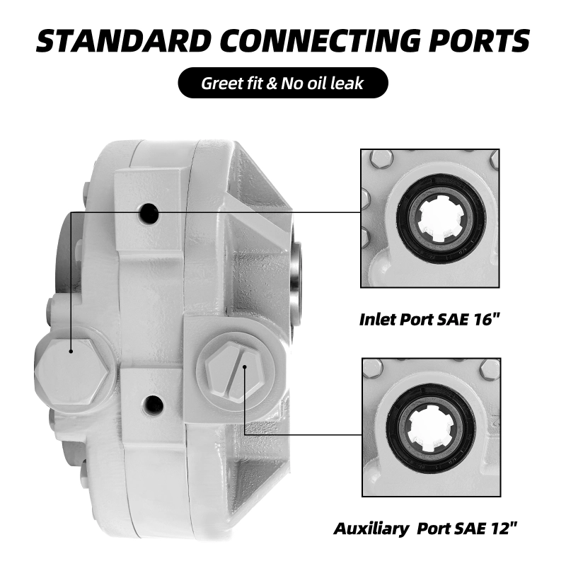 HONYTA Hydraulic PTO Pump 11 GPM 540 RPM 2250PSI Hydraulic Power Take Off Pump 6 Teeth SAE16 Inlet and SAE12 Outlet for Trucks and Tractor