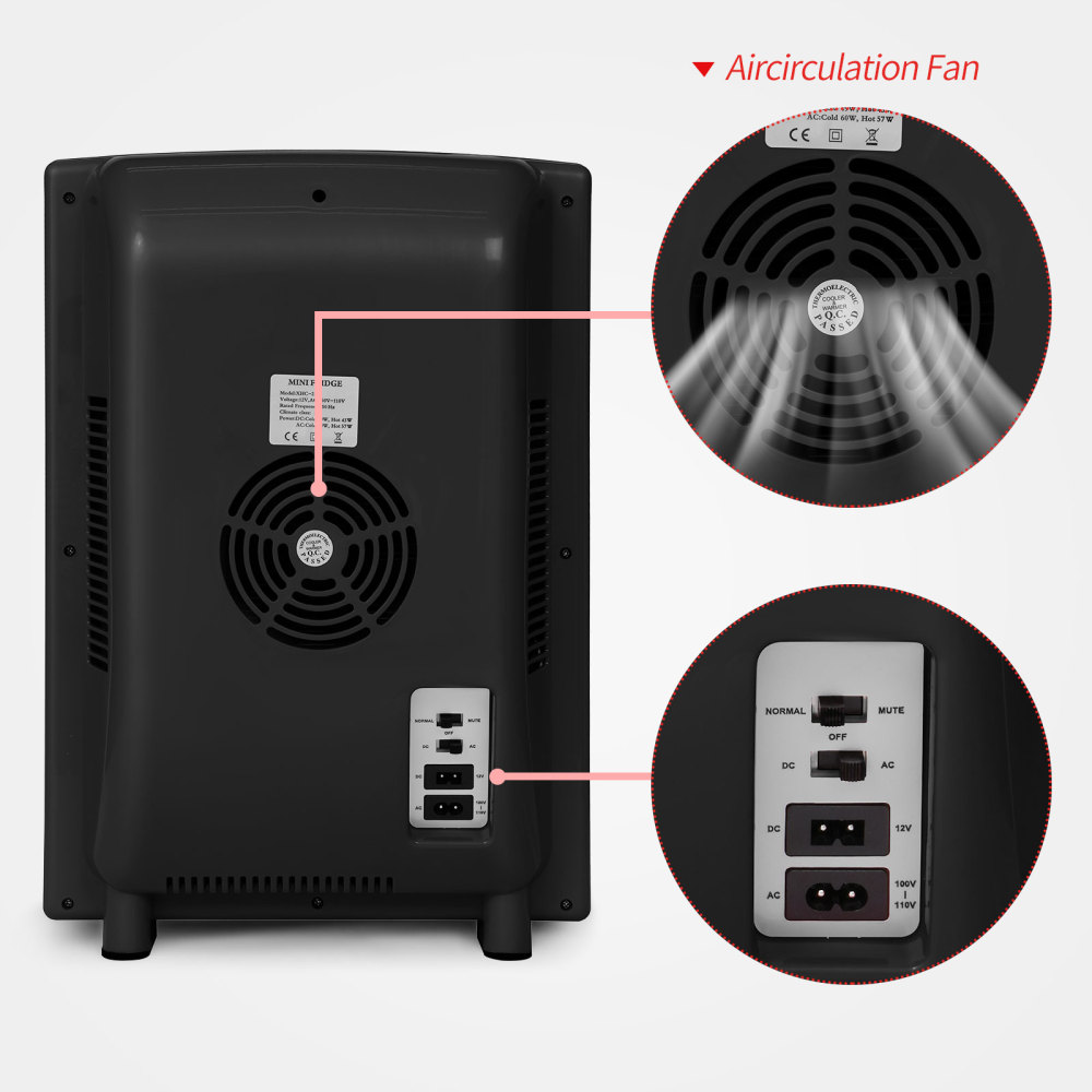 HONYTA Incubators for Hatching Eggs, 25L Portable Reptile Scientific Lab Incubator with 5°C-60°C, 12V/110V Heating and Cooling for Small Reptiles (Black)