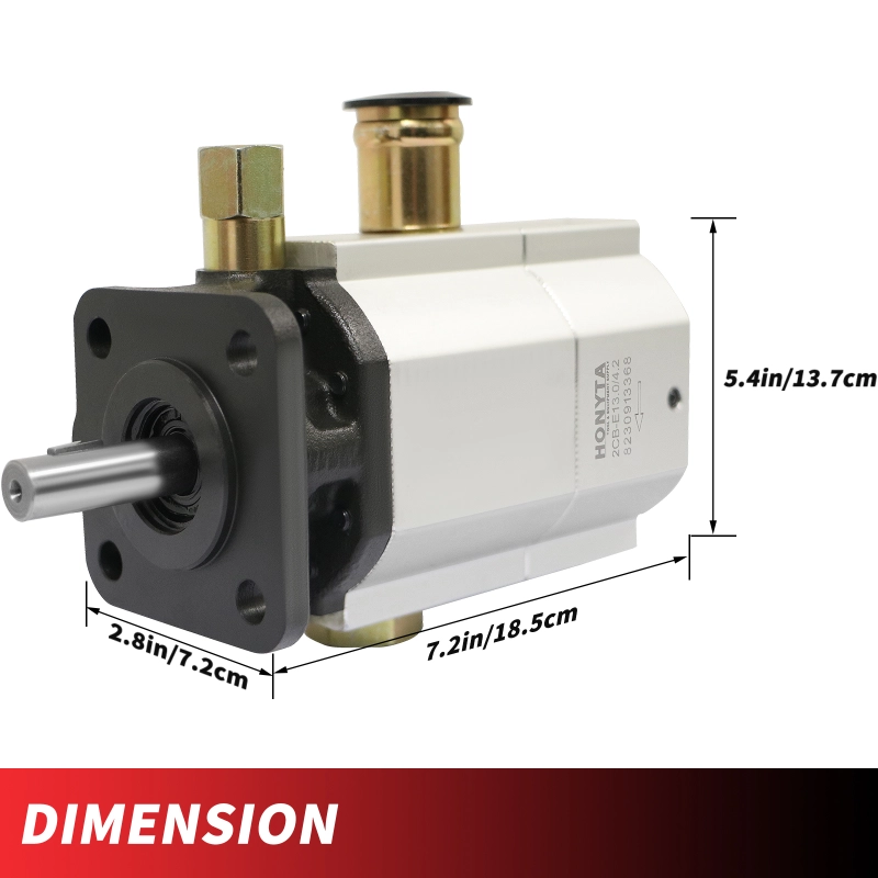 HONYTA Hydraulic Log Splitter Pump 16GPM 2-Stage Gear Pump, HI/LO Gear Pump, Wood Splitter Pump 3000 PSI,3600RPM Aluminum Log Splitters Pump 1/8" Keyed Shaft for Log Splitters