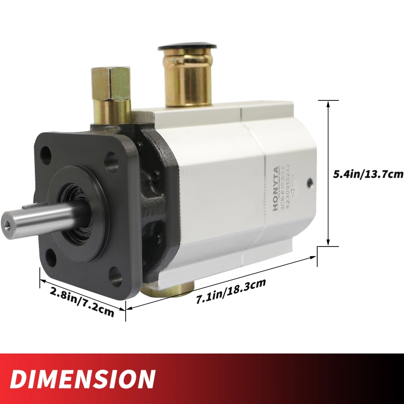HONYTA Hydraulic Log Splitter Pump 13GPM 2-Stage Gear Pump, HI/LO Gear Pump, Wood Splitter Pump 3000 PSI,3600RPM Aluminum Log Splitters Pump 1/8" Keyed Shaft for Log Splitters