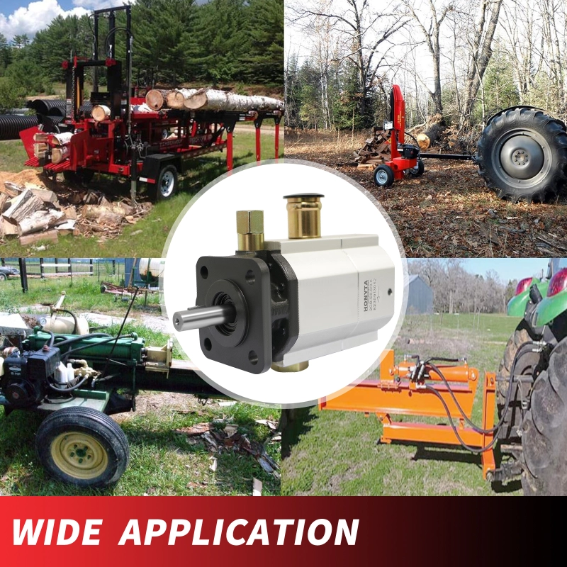 HONYTA Hydraulic Log Splitter Pump 11GPM 2-Stage Gear Pump, HI/LO Gear Pump, Wood Splitter Pump 3000 PSI,3600RPM Aluminum Log Spliters Pumps 1/8" Keyed Shaft for Log Splitters