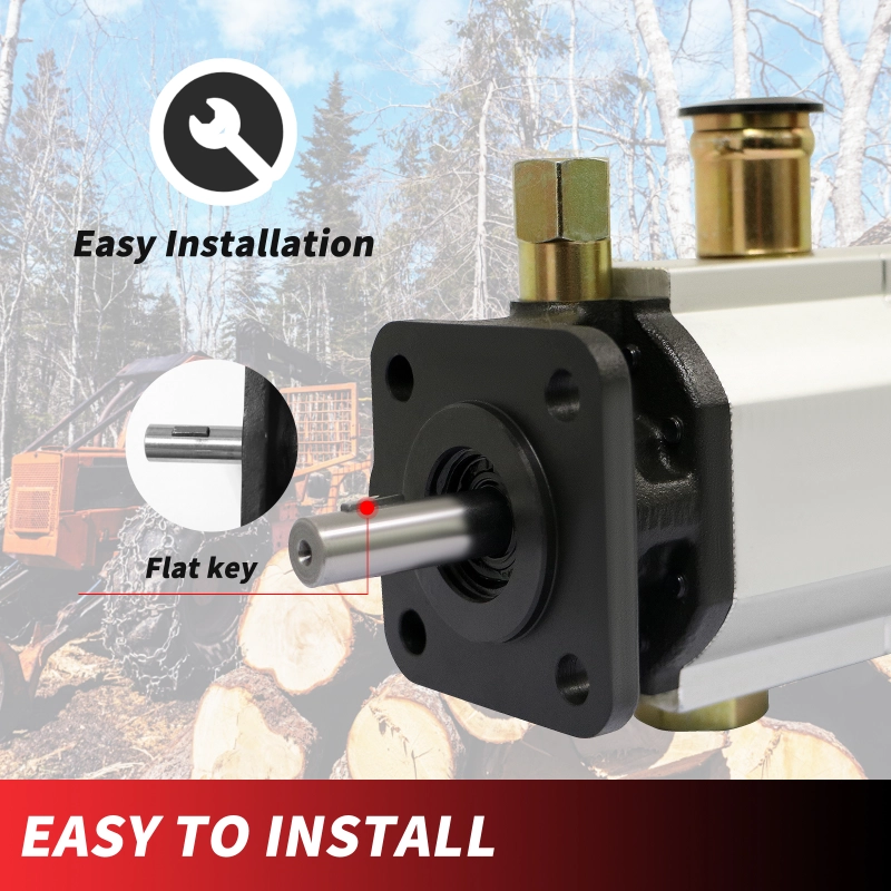 HONYTA Hydraulic Log Splitter Pump 11GPM 2-Stage Gear Pump, HI/LO Gear Pump, Wood Splitter Pump 3000 PSI,3600RPM Aluminum Log Spliters Pumps 1/8" Keyed Shaft for Log Splitters