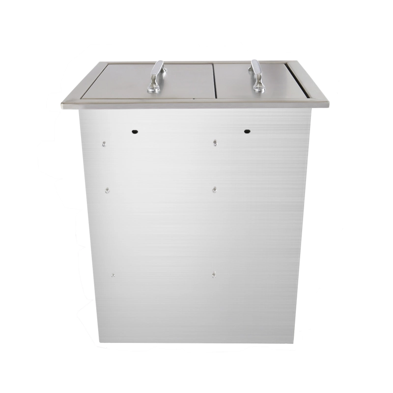 HONYTA Outdoor Kitchen Drawers 14x14.5x23 Inch,Outdoor Kitchen Drawers Stainless,2-Tier Stainless Steel BBQ Drawers,Double Access Drawers with Handle for BBQ Island Outdoor Kitchen