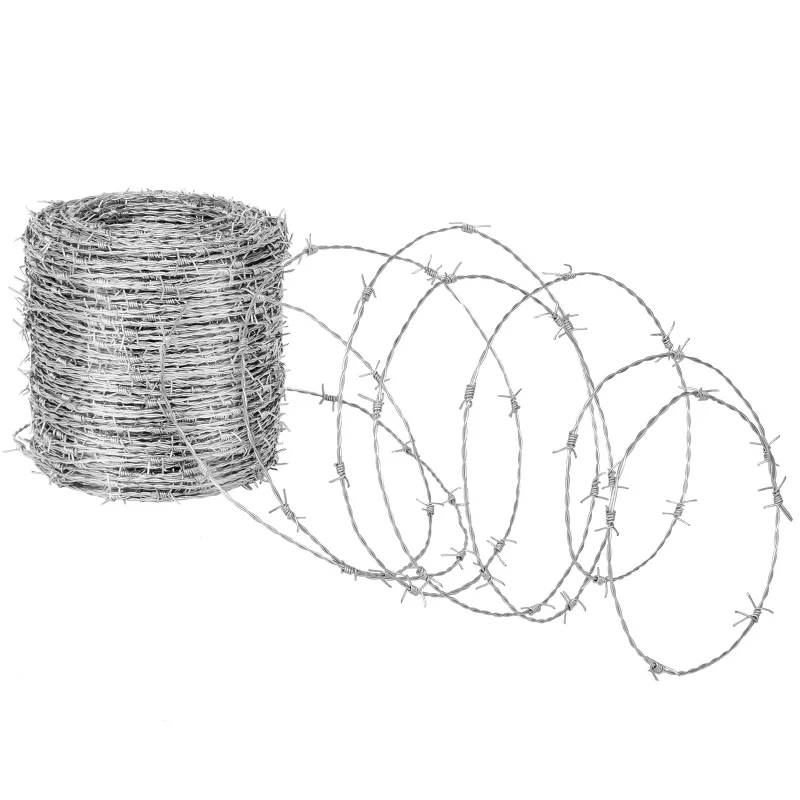 HONYTA Barbed Wire 328FT, 4 Point 15Gauge Barbed Wire Fence, Useful Protection for Wall, Garden, Factory