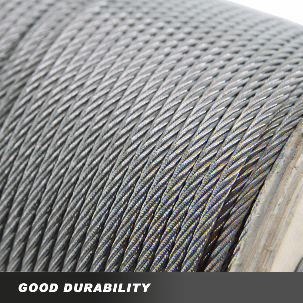 HONYTA 3/16 Inch 316 Stainless Steel Cable 500ft Length 1 x 19 Strands Construction Aircraft Cable 4270lbs Breaking Strength for Steel Wire Cable