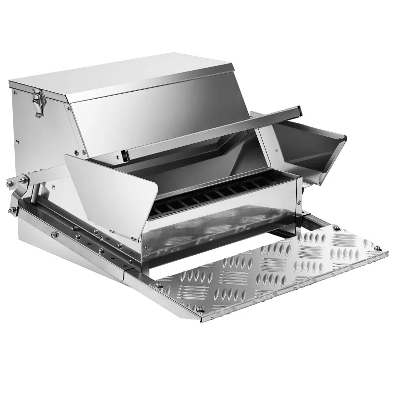 HONYTA  Automatic Chicken Feeder 25 lb Galvanized Steel Poultry Feeder, Up to 12 Chickens 10 Days with Weatherproof Lid, for Chickens, Ducks, Fowl