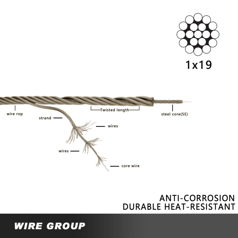 HONYTA 1000FT 1/8" T316 Stainless Steel Cable with Aircraft Cable for Deck Railing, Stainless Steel Wire Rope, 1 x 19 Strands Construction for DIY Balustrade