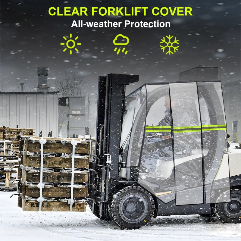Clear Forklift Cover for Rain,UV Protection All Weather, Universal Fits Capacity Up to 8000Lbs, Heavy Duty Forklift Cover Waterproof