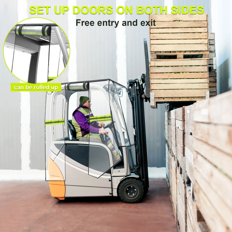 Clear Forklift Cover for Rain,UV Protection All Weather, Universal Fits Capacity Up to 8000Lbs, Heavy Duty Forklift Cover Waterproof