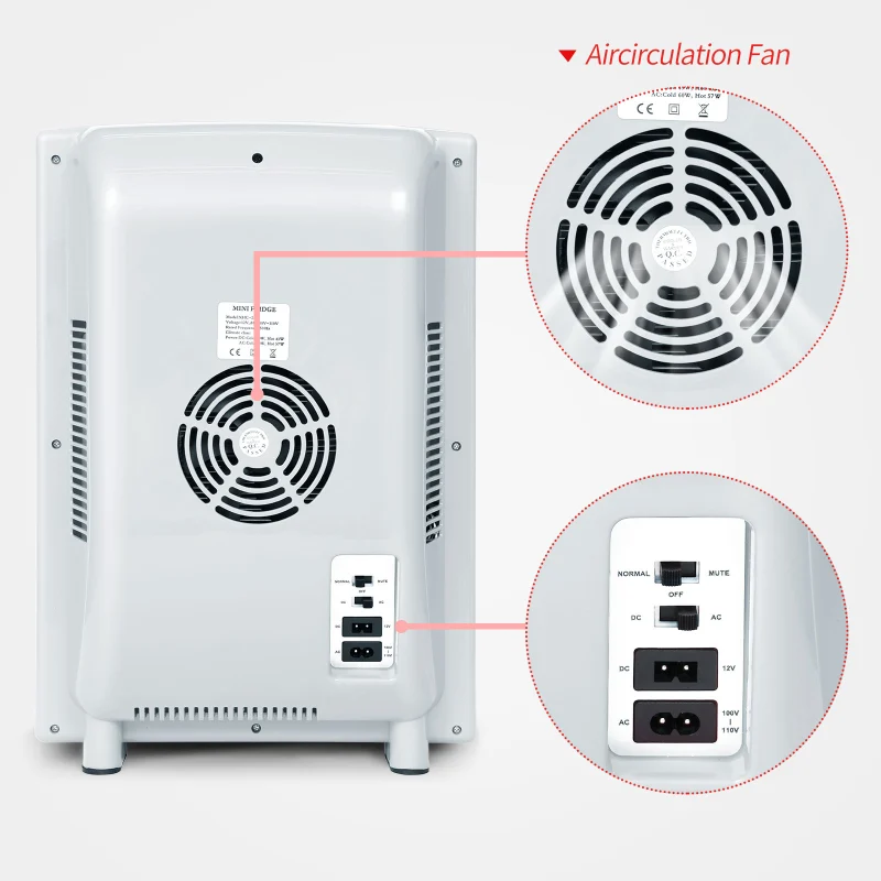 HONYTA (White)  Incubators for Hatching Eggs, 25L Portable Reptile Scientific Lab Incubator with 5°C-60°C, 12V/110V Heating and Cooling for Small Reptiles