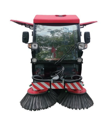RG-TEV8240 solar lithium-ion road sweeper, an electric product completed according to the three electric standards of electric vehicle regulations, with a 300V or above electronic control system, aviation grade photovoltaic panels, and a sweeping width th