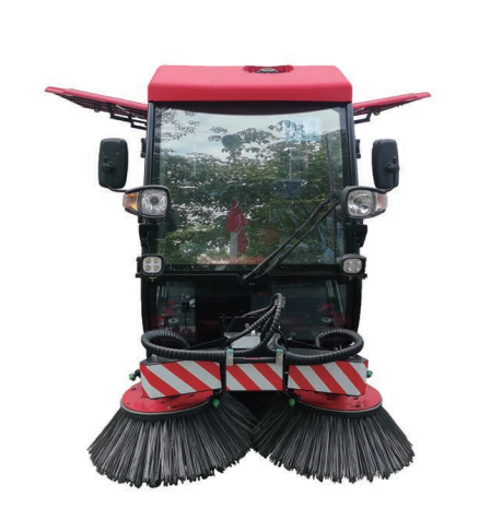 RG-TEV8240 solar lithium-ion road sweeper, an electric product completed according to the three electric standards of electric vehicle regulations, with a 300V or above electronic control system, aviation grade photovoltaic panels, and a sweeping width th