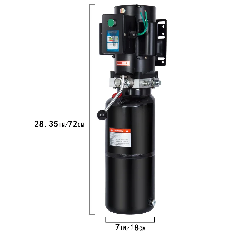 HONYTA  Hydraulic Power Unit 220V AC Motor with 2.64 Gallon/ 10 Quart Iron Oil Tank Manual Control Hydraulic Power Pack Hydraulic Pump for Dump Trailer Car Lifting