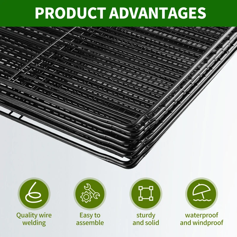 20 Piece Metal Plant Protector, DIY Metal Plant Protection Cages to Keep Animals Out, for The Garden Protection of Flowers, Saplings, Fruits Vegetables, Black