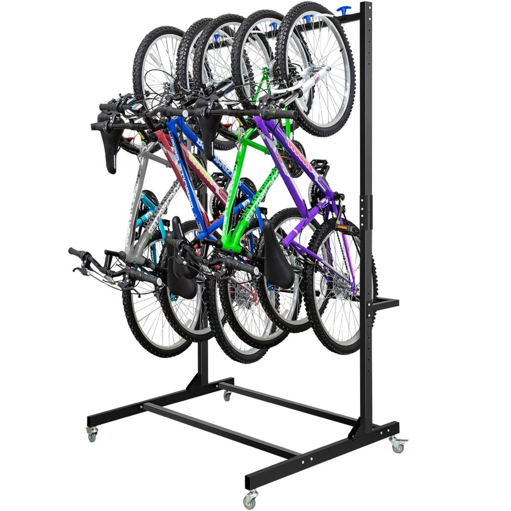 External Racking For Bikes Freestanding Bike Storage Rack, Hold Up to 5 Bikes Sturdy Steel Bicycle ...