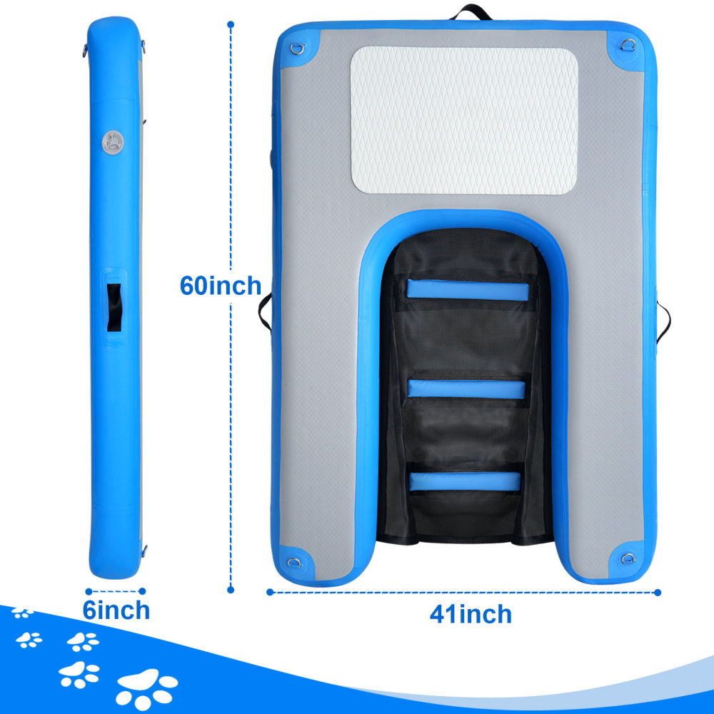 Inflatable Dog Water Ramp Pool Float Floating Ramps for Dogs Water Ladder Steps Ideal for Pools, Lakes, Boats and Docks, with Non-Slip Pad(Extra Large)