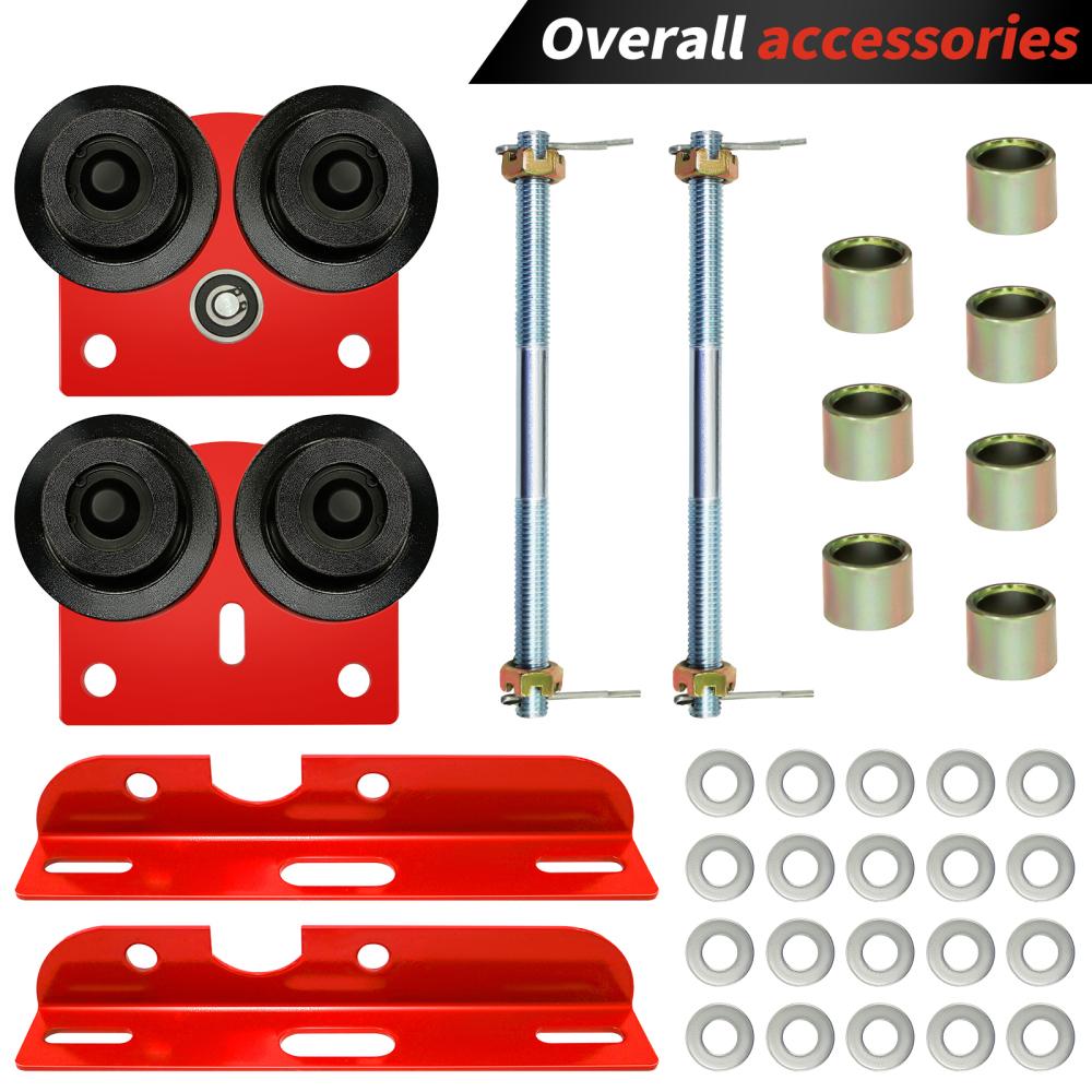 Heavy Duty I Beam Trolley 0.5 Ton Capacity with Dual Track Rollers, 2.68in to 4.33in Adjustable Flange for I-Beams, for PA200 to PA500 Push Manual Trolley Hoist