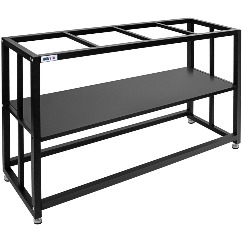 Fish Tank Stand Heavy Duty Metal Aquarium Stand 55 Gallon Tank Stand 660LBS 48.4" L x 14.17“W x 29.5”H, Double Layer for Home and Office More Storage Space, Black