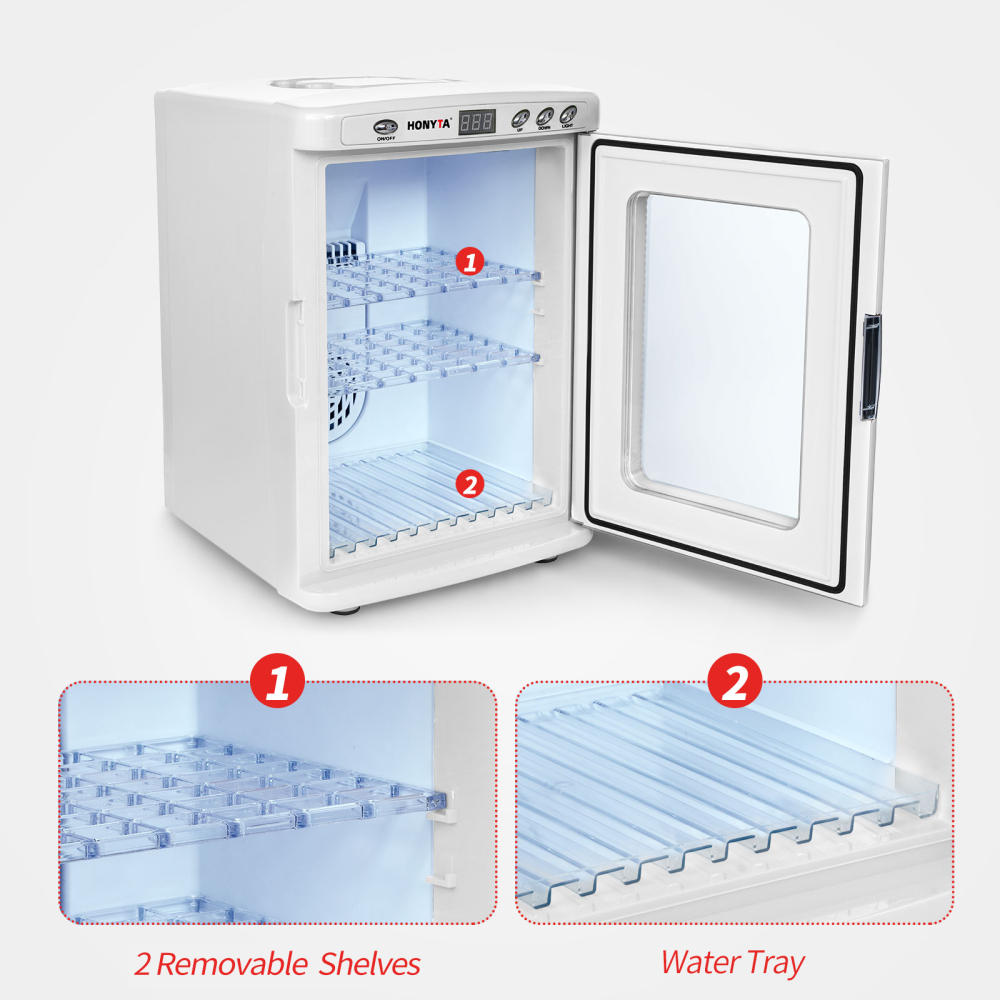 HONYTA (White)  Egg Hatching Incubator, 25L Portable Reptile Scientific Lab Incubator with 5°C-60°C, 12V/110V Heating and Cooling for Small Reptiles Egg  Incubator,