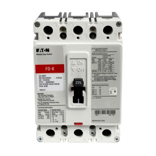 FD3225BP10 | Eaton | Molded Case Circuit Breaker 3P 225A | New Original