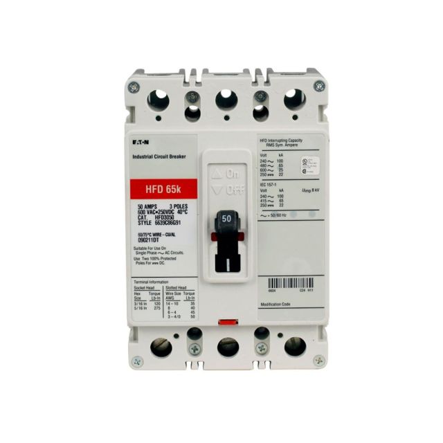 HFD3175BP10 | Eaton | Molded Case Circuit Breaker 3P 175A | New Original