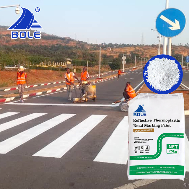 Strong adhesive Vietnam standard thermoplastic road line paint road mark paint reflective road paint
